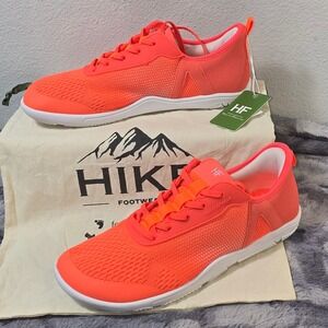 NWT Hike Footwear HF Stride Orange Barefoot Sneaker Unisex Mens Size 10 EU 43